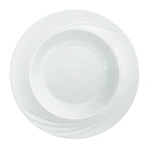 DONNA SENIOR PLATE DEEP W/RIM 23cm WHITE