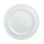 DONNA SENIOR PLATE FLAT W/RIM 24cm WHITE