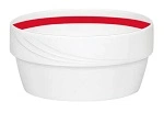 DONNA SENIOR SOUP BOWL 450ml WIDE BAND RED