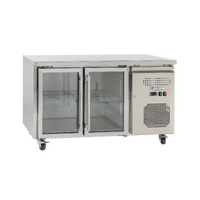 EXQUISITE 2 GLASS DOOR UNDERBENCH FRIDGE 260 LTR