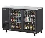 TURBO AIR TWO SWING GLASS DOOR BACK BAR FRIDGE 