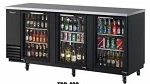 TURBO AIR 3 SWING GLASS DOOR BACK BAR FRIDGE 849 LITRES