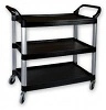 SUNNEX UTILITY TROLLEY 3 SHELF 1060x480x1000mm BLACK