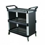 CATER-RAX UTILITY TROLLEY 3 TIER BLACK