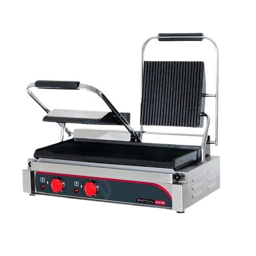Anvil TSS3000 Panini Press Double Ribbed Top Flat Bottom