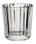 VOTIVES UTOPIA RIBBED GLASS LARGE CLEAR