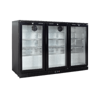 EXQUISITE BACK BAR FRIDGE 3 GLASS DOORS 330 LITRE