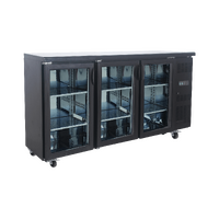 EXQUISITE THREE DOOR BACK BAR DISPLAY FRIDGE, 570 LTR