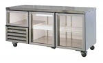 ANVIL 2½ GLASS DOOR BACK BAR REFRIGERATOR 535Ltr