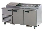 ANVIL PIZZA BAR FRIDGE 2½ SOLID DOOR 440 LITRE