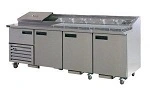 ANVIL PIZZA BAR FRIDGE 3½ SOLID DOOR 630 LITRE