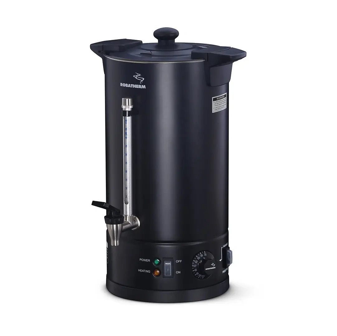 ROBATHERM BLACK HOT WATER URN, APPROX. 10 LITRE