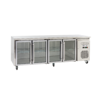EXQUISITE UNDERBENCH 4 GLASS DOOR FRIDGE 616 LTR