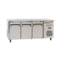 EXQUISITE UNDERBENCH 3 S/ST DOOR FREEZER 465 LITRE