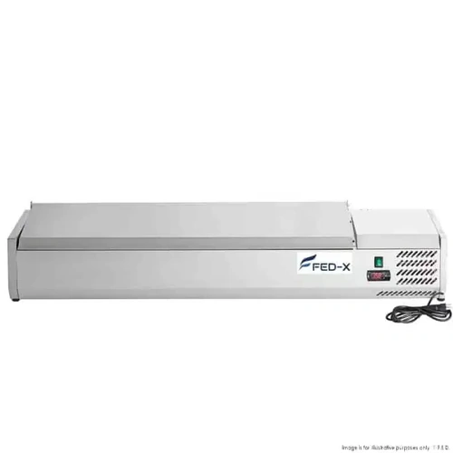 FED-X XVRX1500/380S - Salad Bench with Stainless Steel Lid 6 x 1/3GN