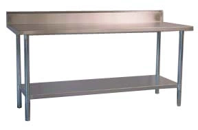 FULL S/ST BENCH  W/SPLASHBK FLATPACK 1800mmW