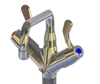 YELLOW DECK MOUNTED FAUCET 300mm SPOUT