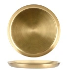 ZANZI ROUND SERVING TRAY SATIN BRASS 365mm