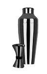 ZANZI 2PCE COCKTAIL SET GUN METAL