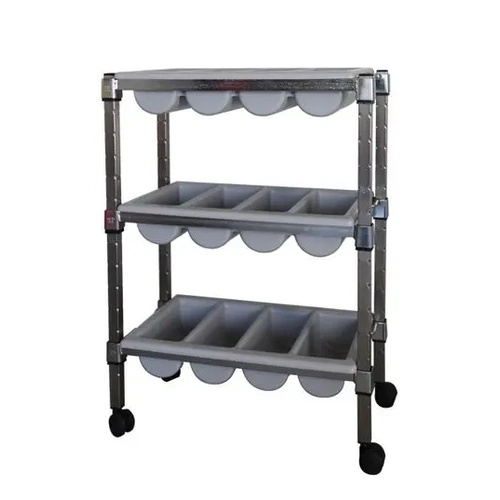 MANTOVA CUTLERY TROLLEY CHROME 3 TIER
