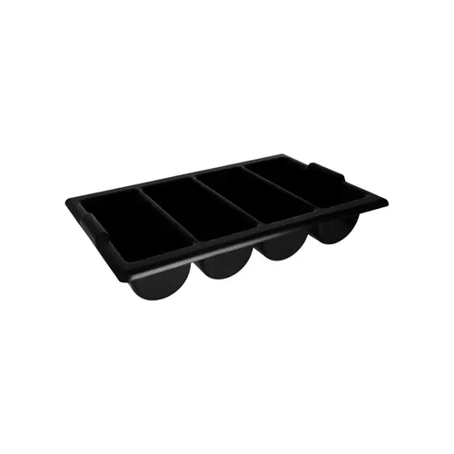 CHEF INOX CUTLERY BOX 4 COMPARTMENT BLACK