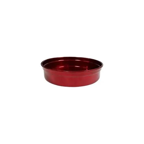BAR TRAY ALUMINIUM RED 240mm DIA x 50mmH