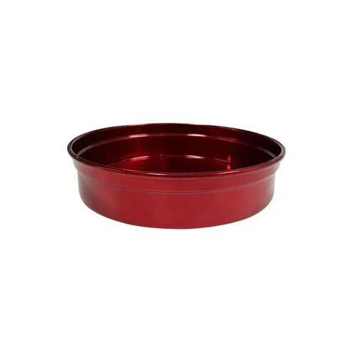 BAR TRAY ALUMINIUM RED 330mm DIA x 50mmH