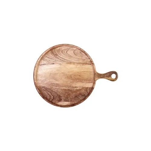 CHEF INOX MANGOWOOD ROUND SERVING BOARD W/HDL
