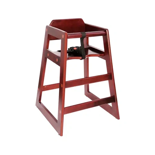 CHEF INOX HIGH CHAIR MAHOGANY STACKABLE