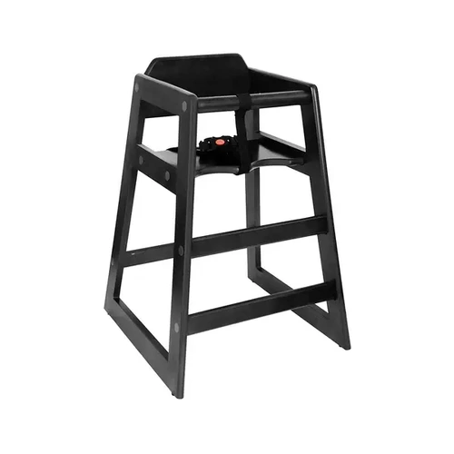 CHEF INOX HIGH CHAIR BLACK STACKABLE