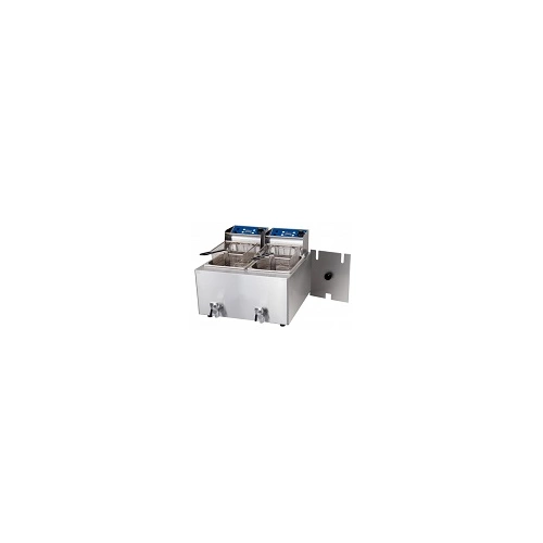 BIRKO DOUBLE PAN FRYER 2 x 8 LITRES W/ TAP