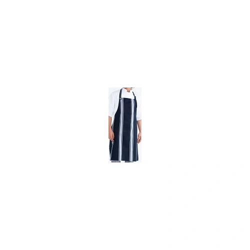 AUSSIE CHEF BUTCHERS BIB APRON NAVY / WHITE STRIPE