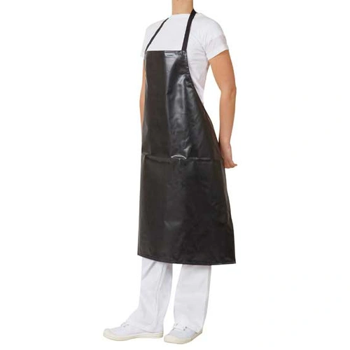PRO CHEF PVC BIB APRON BLACK 70cm x 86cm 