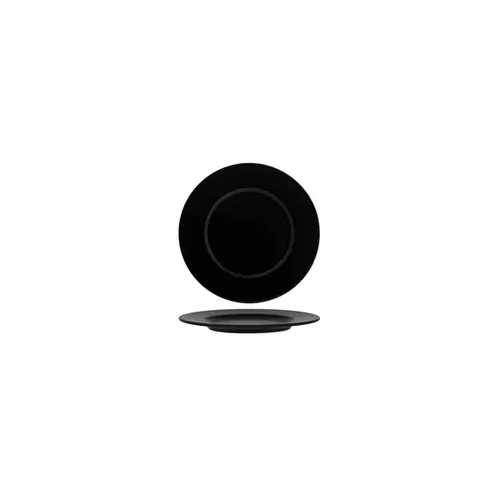 BONNA NOTTE ROUND PLATE WITH WIDE RIM BLK 160mm x10mm
