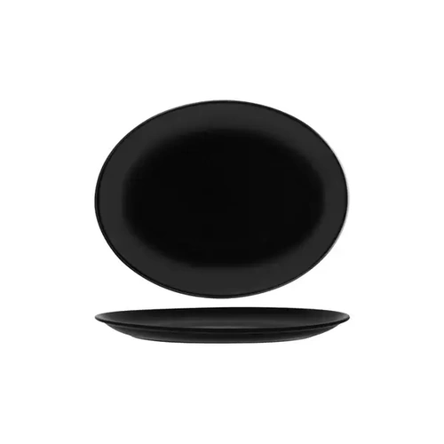 BONNA NOTTE OVAL COUPE PLATTER BLK 360mm x 280mm x 30mm