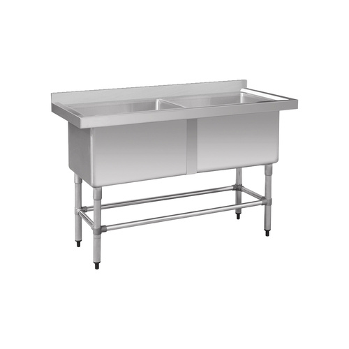 STAINLESS STEEL DEEP POT DOUBLE SINK 