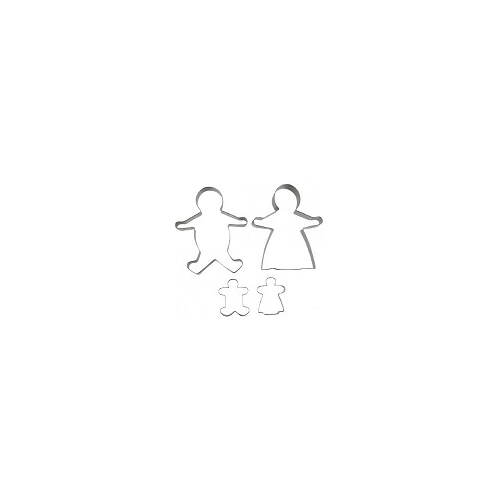 AVANTI GINGERBREAD FAMILY COOKIE CUTTERS 4 PCE SET