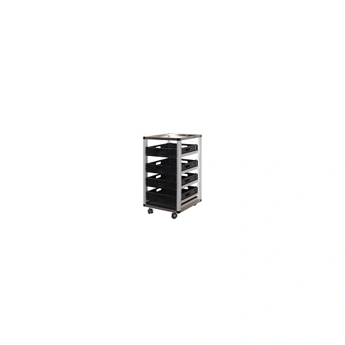 MANTOVA 4 GLASS / DISH RACK TROLLEY 50mm CASTORS