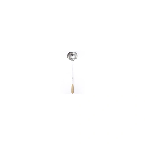 CHEF INOX LADLE S/ST W/ WOODEN HANDLE 135mmØ x410mmL