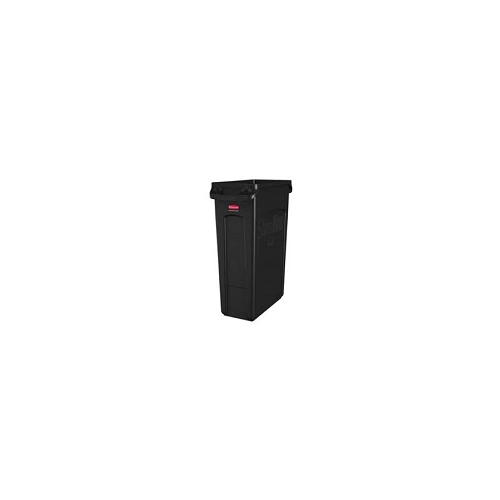 SLIM JIM BIN 87LTR BLACK VENTED 572mm x 289mm x 1219mm