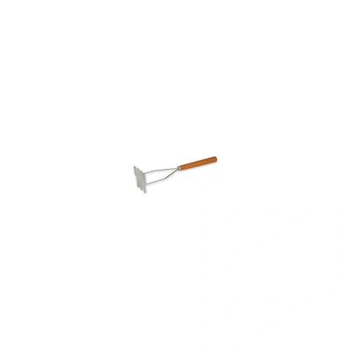 POTATO MASHER, 430mm, CHROME PLATED, WOOD HANDLE