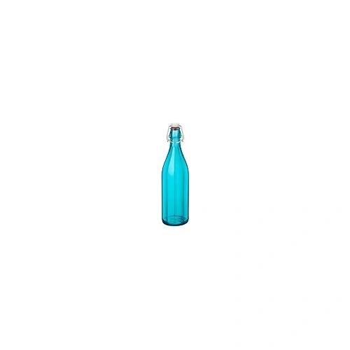 BORMIOLI ROCCO OXFORD BOTTLE W/ TOP 1 LTR SKY BLUE