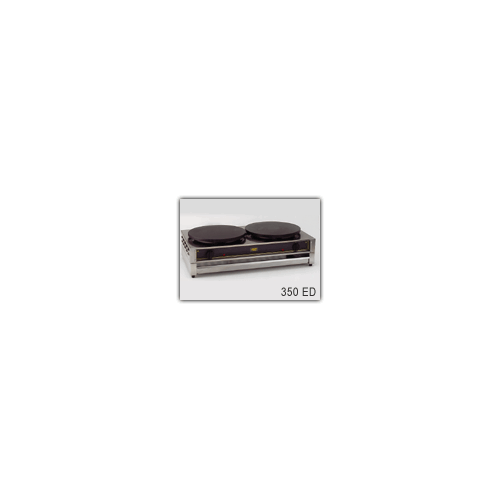 ROLLER GRILL CREPE MACHINE, DOUBLE ENAMELED CAST IRON 2 x 350mm PLATE SIZE 