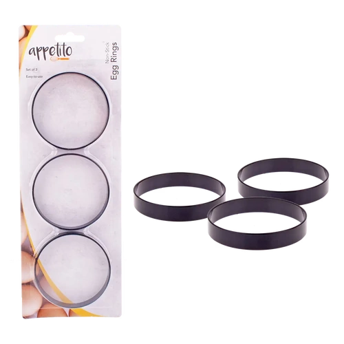 D.LINE APPETITO NON-STICK EGG RINGS SET OF 3