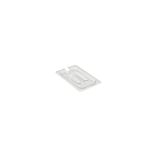 CAMBRO 1/4 SIZE CLEAR LID NOTCHED W/HANDLE 162x265mm