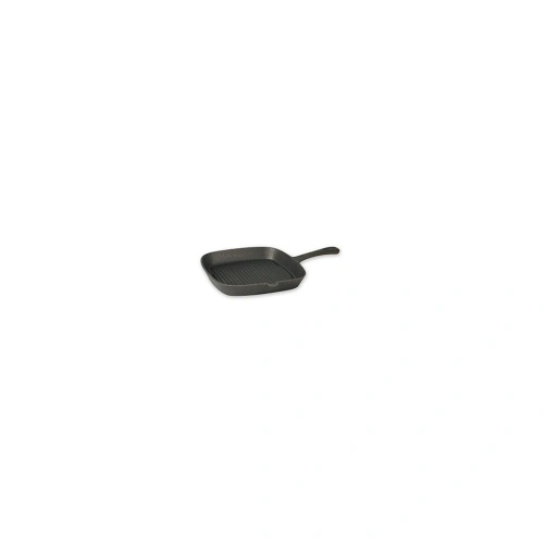 MODA RIBBED SQUARE CAST IRON SKILLET BLACK 230mmW