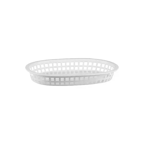 MODA PLASTIC SERVING BASKET OVAL WHITE 270mm
