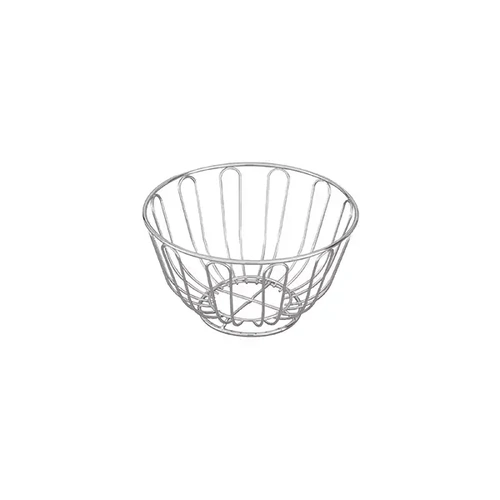 BREAD BASKET ROUND CHROME 200mm DIA 115mm HIGH