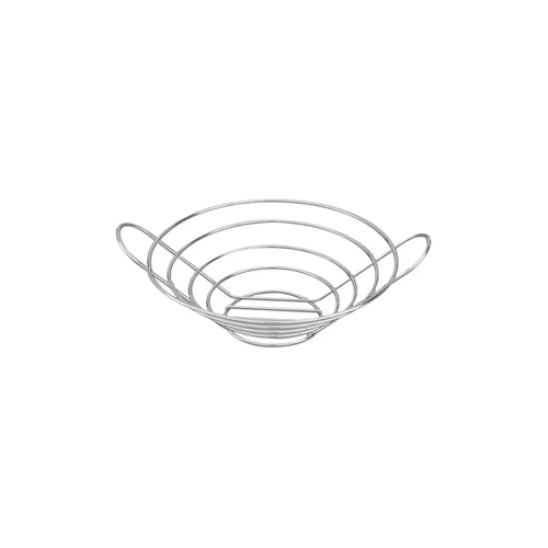 CHROME FRUIT BASKET, ROUND LOW