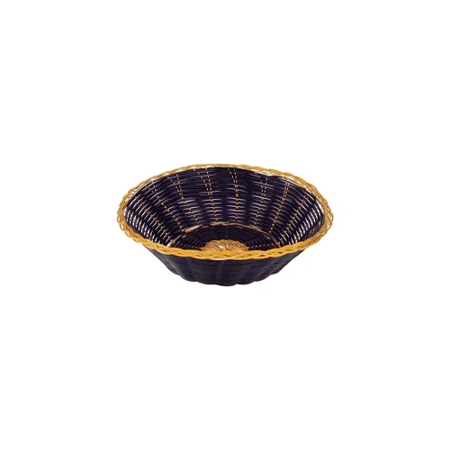 BREAD BASKET ROUND BLACK & GOLD